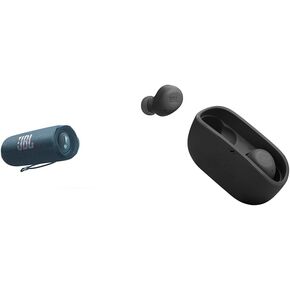 JBL Flip 6 Portable Bluetooth Speaker Vibe Buds True Wireless Earbuds with Deep Bass Sound, IPX7 Waterproof Speaker and IPX2 Charging Case