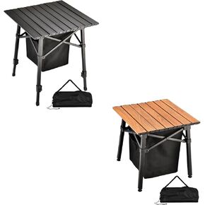 Aluminum Camping Side Table, Compact Folding Outdoor Table,Small Camp Table for Picnic, Hiking, Fishing, Grill,Camping