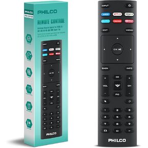 PHILCO Universal Remote Control for VIZIO Smart TV, XRT140 XRT136 XRT260 XRT270 Remote Replacement for All VIZIO tv’s, Preprogrammed Remote Control with a Sleek & Durable Design
