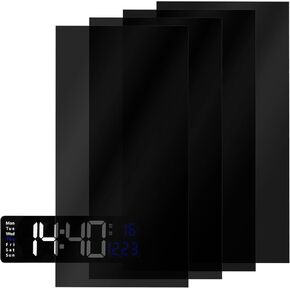 6.7x4 Inch LED Light Blocking Stickers, 4 Sheets Light Dimming Film Stickers, Dim 50%-80% of Lights Blocking Sticker for Electronics, Square Led Light Cover Sticker for Electronic