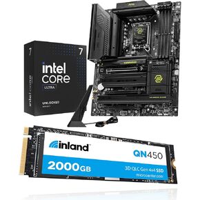 INLAND 3-in-1 Combo: Intel Ultra7 265K CPU + Msi MAG Z890 Tomahawk WiFi Motherboard QN450 2TB NVMe SSD