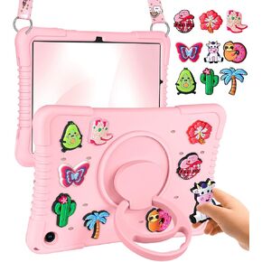 لطيف لـ iPad CASE 10th Generation/for iPad (A16) الجيل الحادي عشر 11 بوصة 2025 - مع حزام الكتف و 360 درجة دوارة البنات الأرجواني kawaii ملحقات DIY مضحكة متعة السيليكون الناعم in Kuwait