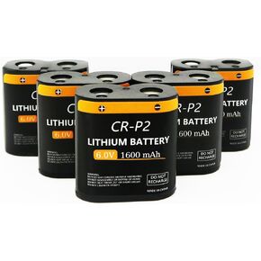 6V CR-P2 Battery,2025 New Upgrades Lithium Photo Battery Replaces 223A,2CR-P2,EL223AP and DL223A 1600mAh Batteries(10-Pack)