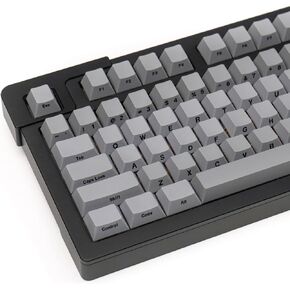 PBT Gray Keycaps Cherry Profile DYE-Sub Custom Minimalist Key Caps for 60% 65% 75% 80% Cherry Gateron MX Switches Mechanical Keyboards (107Kes Keycaps)