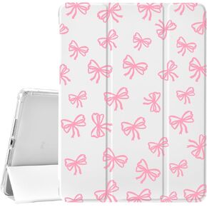 JOYLAND Dark Blue Bow Pad Case for iPad 10th Generation, 10.9 Inch, 2022 with Pencil Holder - Auto Wake/Sleep, Anti-Scratch Shockproof Premium Folio Stand Case