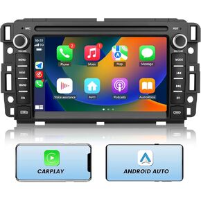AWESAFE Car Stereo for Chevrolet Chevy Silverado/GMC Sierra Yukon Tahoe/Buick, Wireless Carplay Android Auto Touch Screen Android 12 Radio with Bluetooth GPS Navigation - 2G Ram 32G ROM