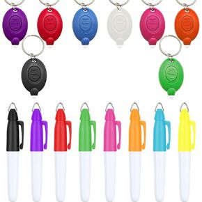 Badge Lights for Nurses Set, Mini Led Keychain Flashlights & Permanent Marker Pens, Nurse Light Set 12 Lumen Battery Operated, Badge Reel Pen Light for Nurses Doctor (12PCS)