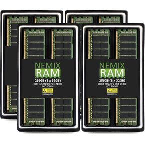 NEMIX RAM 32GB (1X32GB) DDR4 2666MHZ PC4-21300 2Rx4 1.2V CL19 288-PIN ECC RDIMM Registered Server Memory Compatible with Synology D4RD-2666-32G NAS Memory