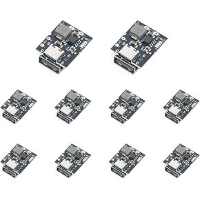 10 Pieces of 5V 2A Integrated Charging and discharging Module with USB A and USB C Dual interfaces, Compatible with 4.2V and 4.35V Lithium - ion Batteries, high - Precision.