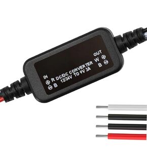 DC 12/24V to 9V Voltage Converter DC 11-30V to 9V 2.5A/3A 27W Voltage Transformer Step-Down Converter Buck Converter Module Power Supply Adapter for Robots, Motor, Automotive, LED Lighting & More