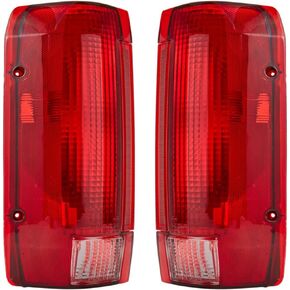 EPIC LIGHTING OE Style مجموعة مصابيح الفرامل الخلفية البديلة متوافقة مع Ford 90-96 F-150 (10/89) 90-97 F-250 F-350 Styleside Bronco [ FO2800106 E9TZ13405C FO2801105 E9TZ13404C] زوج