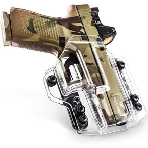M&P Shield 9MM Holster, Right Hand OWB Holster Fit Smith & Wesson M&P Shield 9mm/.40/M2.0-3.1" Barrel. Paddle Holster for Outside Waistband, Adjustable Cant with Safety Lock.