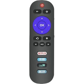 Universal TV Remote for All TCL Roku TVs with Netflix CBS TuneIN DEEZER
