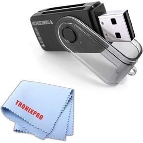 USB 2.0 SD, MS Pro, MMC, SDHC, MicroSD, DV Card Reader/Writer + Tronixpro Microfiber Cloth