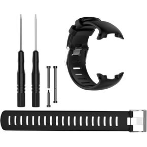 QGHXO Band for Suunto D4 / D4i, Classic Replacement Soft WristBand for Suunto D4 / D4i Novo Watch, Fits 5.7 inches-8.6 inches (145mm-220mm) Wrist