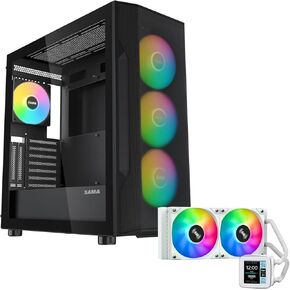 SAMA S40 Case & LD240 AIO Cooler w/LCD Bundle