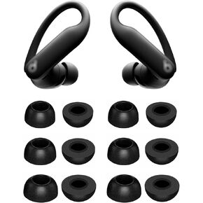 ALXCD Foam Ear Tips Compatible with Powerbeats Pro 2 Headphone, S/M/L 3 Sizes 6 Pairs Soft Memory Foam Earbuds Tips, Fit for Powerbeats Pro 2 PB Pro 2 6 Pairs Black