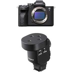 Sony Alpha 7 IV Full-Frame Mirrorless Interchangeable Lens Camera,Body Only, Black + Sony Digital Shotgun Microphone ECM-M1,Black