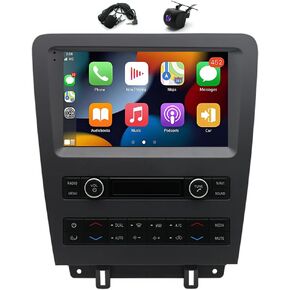 Radio Double Din Car Stereo Radio Android 13 متوافق مع Mustang 2010-2014 9 "شاشة تعمل باللمس Radio Audio AudioR 2+32G Wireless Android Auto Support Link ، SWC ، الكاميرا الاحتياطية ، تنقل GPS ، FM