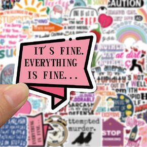 50 Pcs Funny(Dirty) Stickers for Adults, Water Bottles Stickers Pack for Laptop, Hard Hats, Scrapbooking Decals, Waterproof