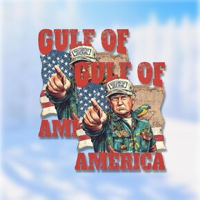 Trump America Sticker Trump Stickers Pack (2 pcs - 3in) – Funny, Pro-Trump & Meme Decals for Cars, Laptops, Phones – Trump 2024, Bumper Stickers, Joke & Offensive Designs, Gulf of America by Solmamz.