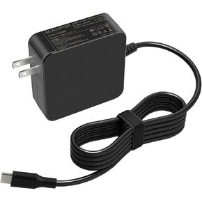 65W USB-C AC/DC Adapter Compatible with Nimo N151 N151S N152 N153 N154 15.6" N171 17.3" FHD Laptop Notebook PC 65watt 65 Watts USB Type-C Power Supply Cord Charger Cable PSU Mains