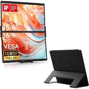 JSAUX FlipGo Lite 15.6'' Portable Monitor with Flex Folio