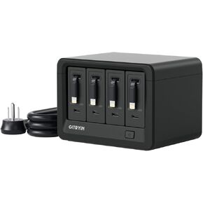 Desktop Charging Station 12-in-1 with 4 Retractable Lightning Chargers (Black), 35W PD Fast Charging Block, Revolutionize Your Charging Routine with This All-in-one Hub (Black)