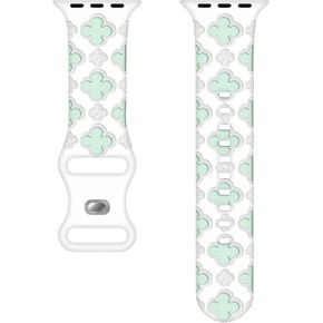 Luxury Band Compatible with Watch Band 38mm 40mm 41mm 42mm 44mm for Women Men，Soft Silicone Band With Cool Watch Charms for iWatch Series 10 9 8 7 6 5 4 3 2 1 SE