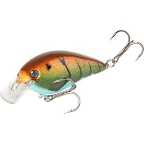 Strike King (HCKVDS1.5-592) KVD Squarebill 1.5 Fishing Lure, Shallow Running Crankbait, Silent Hunting Action, 3/8-Ounce, Dives 3 to 6-Feet, Size 3 Treble Hooks, Table Rock Craw