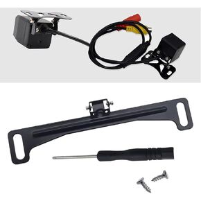 1 PC Car License Plate Frame Reversing Camera Holder, Metal Durable Anti-Scratch Structure Installation Tool, Stable Anti-Shaking Driving Recorder Mounting Bracket, Universal for Cars (Black)