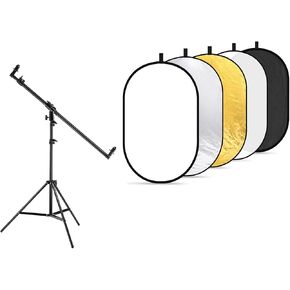 24"x36"/60x90cm Photography Light Reflector with Extendable Reflector Holder Arm with 78.7"/2m Tripod Light Stand
