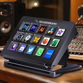 Stream Dock - Steamdeck for PC, Mirabox Streaming Controller for Content Creators Gamers, Programmable Macro Gaming Keyboard, Live Streaming Gaming Setup, OBS YouTube Photoshop Twitch