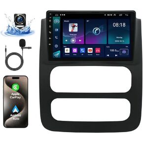 9 inch Upgrade Stereo Radio for Dodge RAM 1500 2500 3500 2003 2004 2005，Android 13 Car with Wireless CarPlay Andriod Auto Double Din GPS AHD Backup Camera Mic