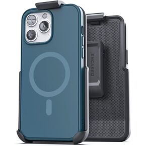 Encased MAG SlimShield Designed for iPhone 14 Pro Max Belt Case with Holster Clip - Compatible with MagSafe (Blue)