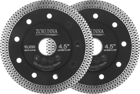 5Pcs Diamond Blade for Angle Grinder,Super Thin 4.5" Diamond Blade for Grinder,Chip-Free Cutting Tile Cutting Blade for Dry and Wet Cutting Porcelain Ceramic Granite Marble Tile. in Saudi Arabia