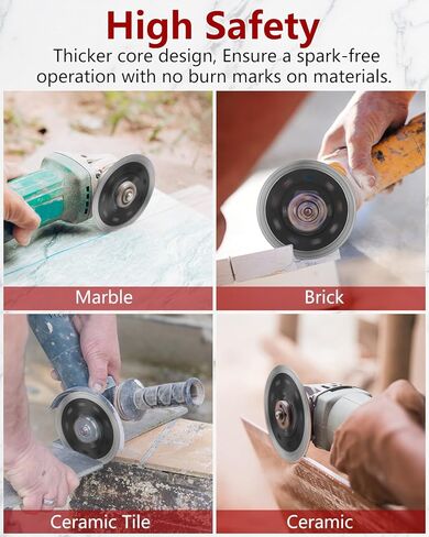 5Pcs Diamond Blade for Angle Grinder,Super Thin 4.5" Diamond Blade for Grinder,Chip-Free Cutting Tile Cutting Blade for Dry and Wet Cutting Porcelain Ceramic Granite Marble Tile. in Saudi Arabia