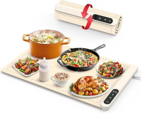 Foldable Food Warming Mat, Silicone Warming Mat for Food, Electric Warming Tray, Portable Food Warmer, Buffet Party Home Gathering Vacation Electric Food Warmer in Saudi Arabia
