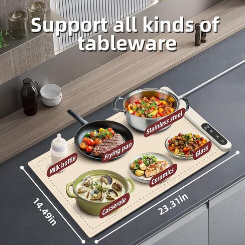 Foldable Food Warming Mat, Silicone Warming Mat for Food, Electric Warming Tray, Portable Food Warmer, Buffet Party Home Gathering Vacation Electric Food Warmer in Saudi Arabia