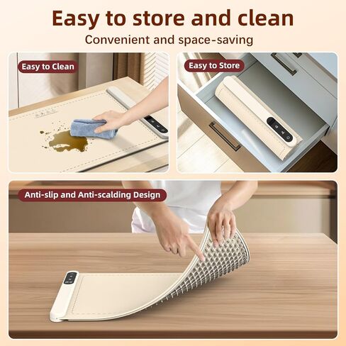 Foldable Food Warming Mat, Silicone Warming Mat for Food, Electric Warming Tray, Portable Food Warmer, Buffet Party Home Gathering Vacation Electric Food Warmer in Saudi Arabia