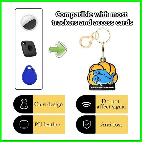 حافلة حالة مفتاحي من الجلد ، غطاء علامة هواء Apple Protective مع حلقة مفتاح ، مقالة مضادة لمكتشف GPS Tracker لمفاتيح المحفظة ، حقيبة ، حيوانات أليفة ، حقيبة ظهر (Star) in Kuwait
