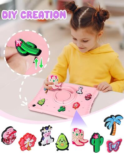 لطيف لـ iPad CASE 10th Generation/for iPad (A16) الجيل الحادي عشر 11 بوصة 2025 - مع حزام الكتف و 360 درجة دوارة البنات الأرجواني kawaii ملحقات DIY مضحكة متعة السيليكون الناعم in Kuwait