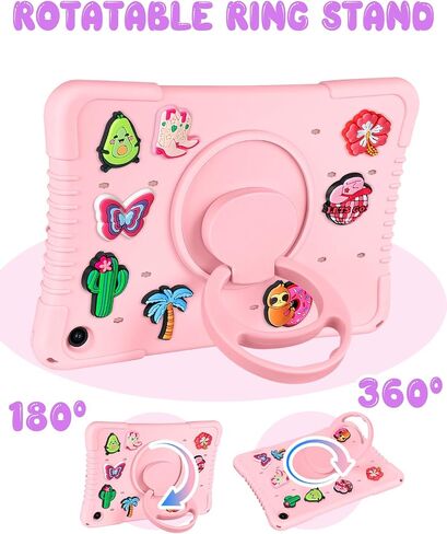 لطيف لـ iPad CASE 10th Generation/for iPad (A16) الجيل الحادي عشر 11 بوصة 2025 - مع حزام الكتف و 360 درجة دوارة البنات الأرجواني kawaii ملحقات DIY مضحكة متعة السيليكون الناعم in Kuwait