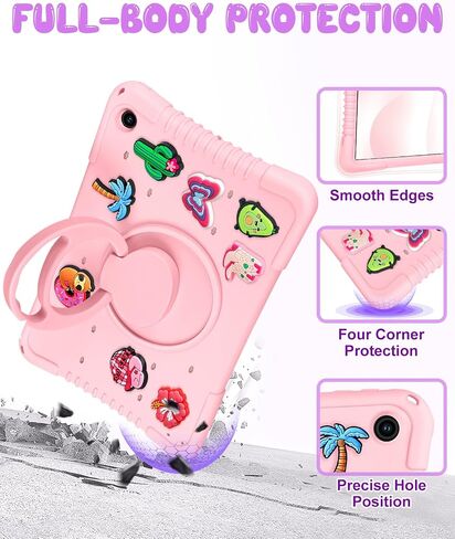 لطيف لـ iPad CASE 10th Generation/for iPad (A16) الجيل الحادي عشر 11 بوصة 2025 - مع حزام الكتف و 360 درجة دوارة البنات الأرجواني kawaii ملحقات DIY مضحكة متعة السيليكون الناعم in Kuwait