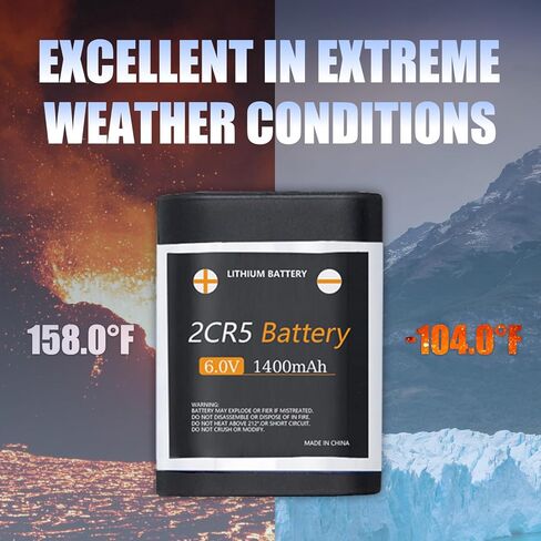 بطارية 6V CR-P2 ، 2025 ترقيات جديدة ، تحل بطارية Lithium Photo Battery محل بطاريات 223A و 2CR-P2 و EL223AP و DL223A 1600MAH (10 حزم) in Kuwait