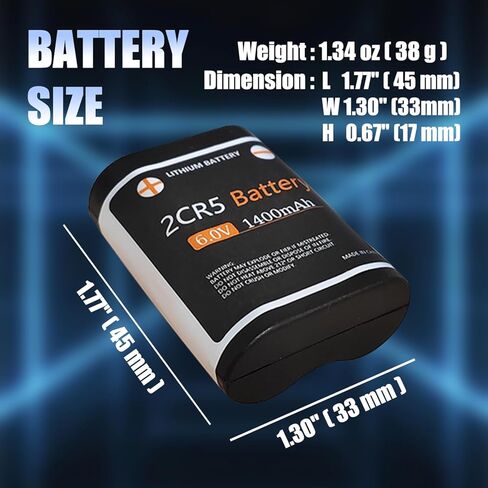 بطارية 6V CR-P2 ، 2025 ترقيات جديدة ، تحل بطارية Lithium Photo Battery محل بطاريات 223A و 2CR-P2 و EL223AP و DL223A 1600MAH (10 حزم) in Kuwait