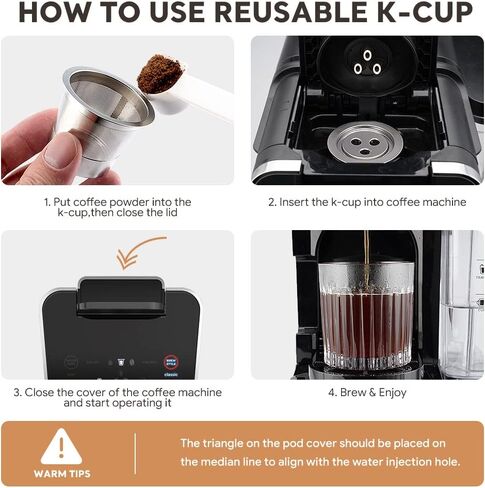 2 Pack K Coups Coffee Coffee Pods for Ninja Dual Brew Coffee Maker Steeld Stains Dream K Coups Filters Coffee Excalies متوافقة مع Ninja CFP201 CFP301 Dual Brew Pro Machine in Kuwait