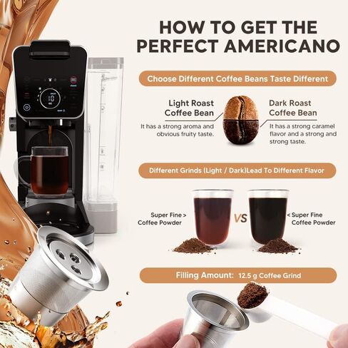 2 Pack K Coups Coffee Coffee Pods for Ninja Dual Brew Coffee Maker Steeld Stains Dream K Coups Filters Coffee Excalies متوافقة مع Ninja CFP201 CFP301 Dual Brew Pro Machine in Kuwait