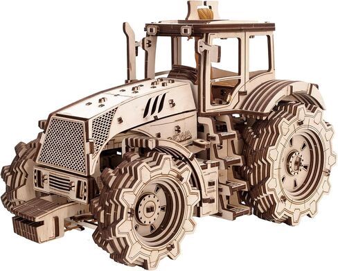 KIROVETS K-7M Three-Dimensional Mechanical Tractor-Puzzle for Adults and Teenagers-Collection Without Glue-596 Details, Colour Nature in Saudi Arabia