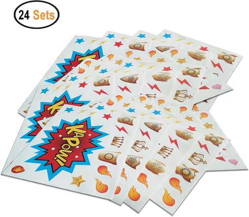 ADJOY Large Superhero Party Stickers - Superhero Sign Cutout Stickers - Superhero Party Supplies in Saudi Arabia